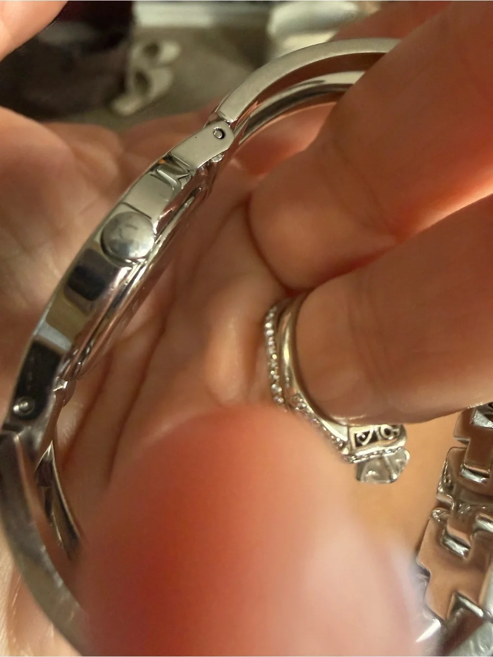 Movado Amorosa Women's Stainless Steel Bangle Watch, Needs battery